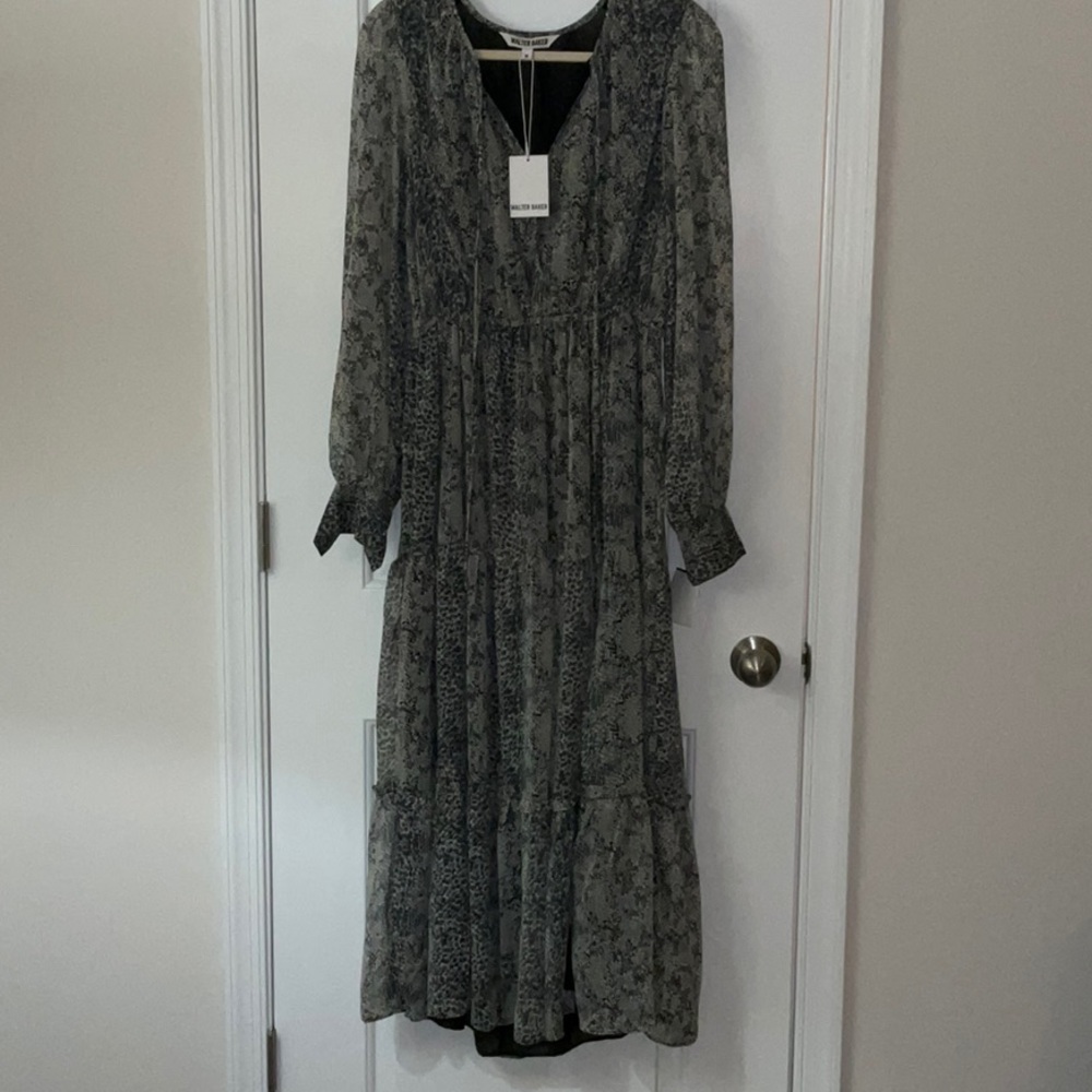 Walter Baker Black Bishop Sleeve Sundress